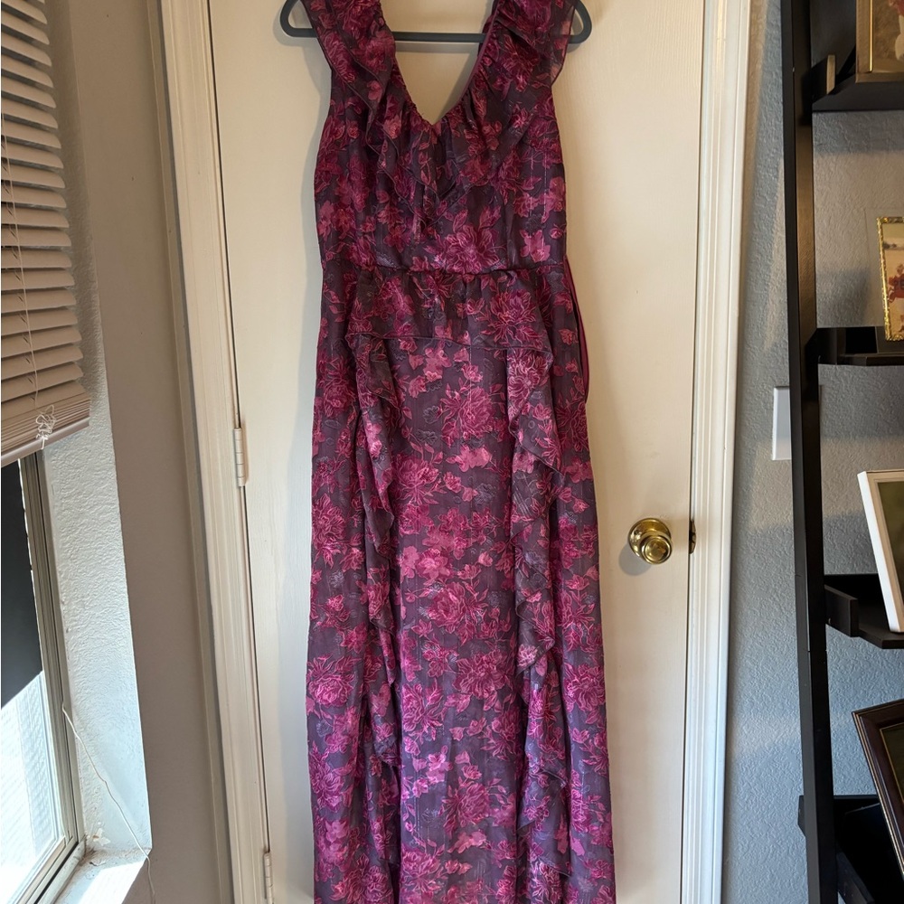 Nordstrom  Melloday Pink and Purple Floral Maxi Dress